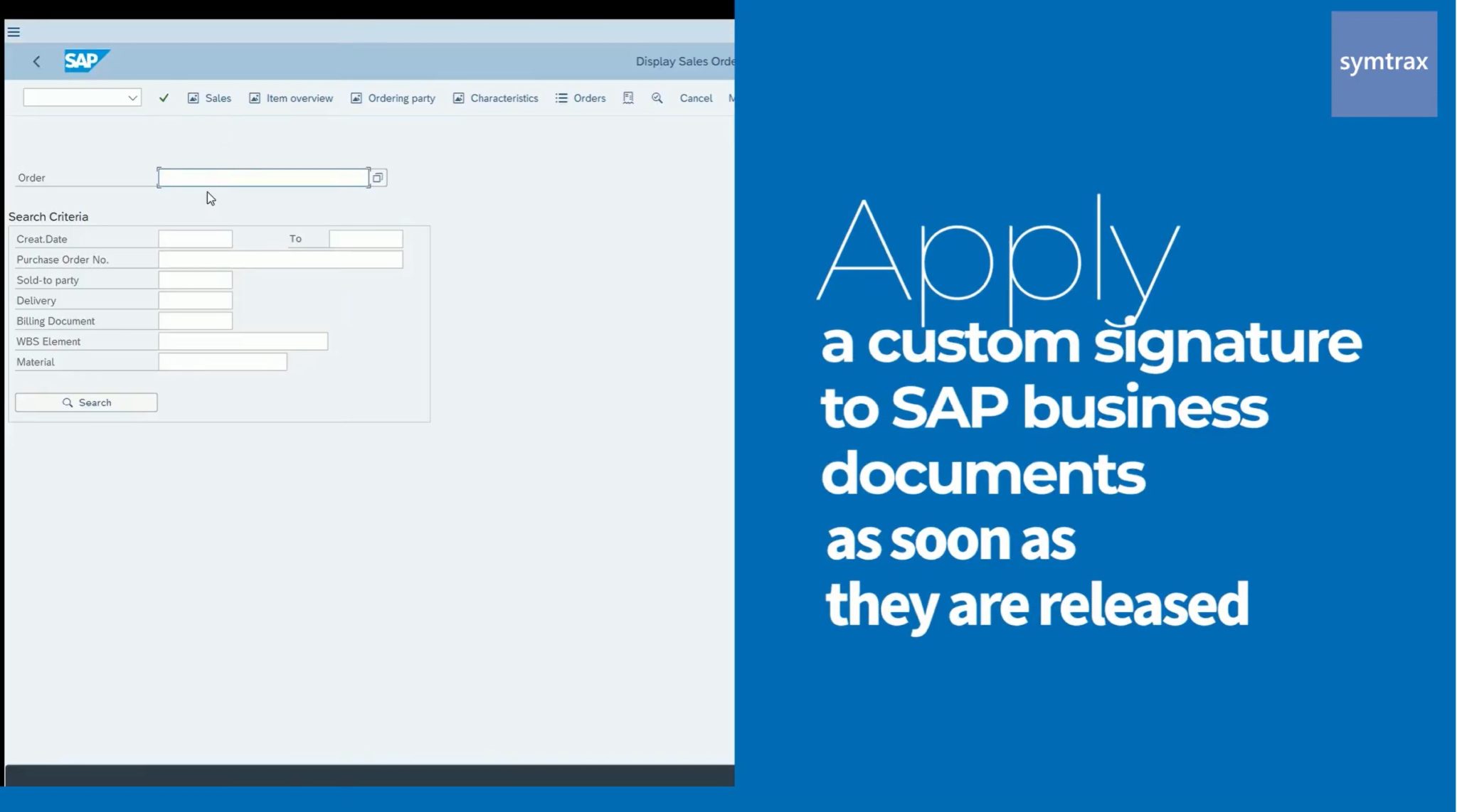 Add Electronic or Digital Signatures to SAP Sales Orders with SaaS
